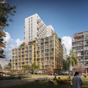 Render appartementencomplex The Robin in Amsterdam