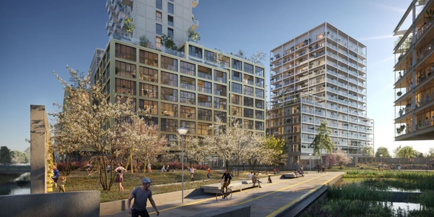Render appartementencomplex The Robin in Amsterdam